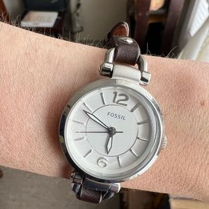 Fossil women’s watch, leather band